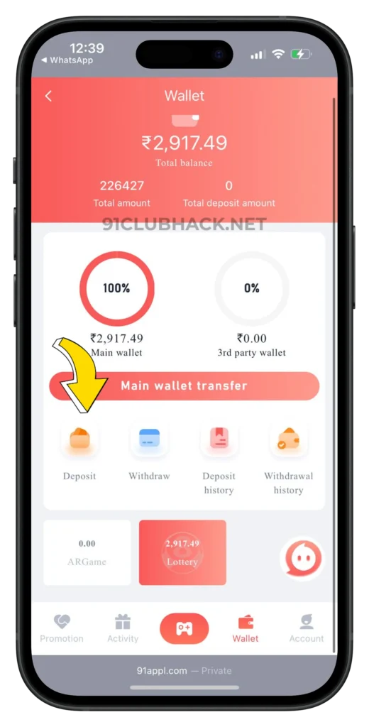 91-club-deposit-icon